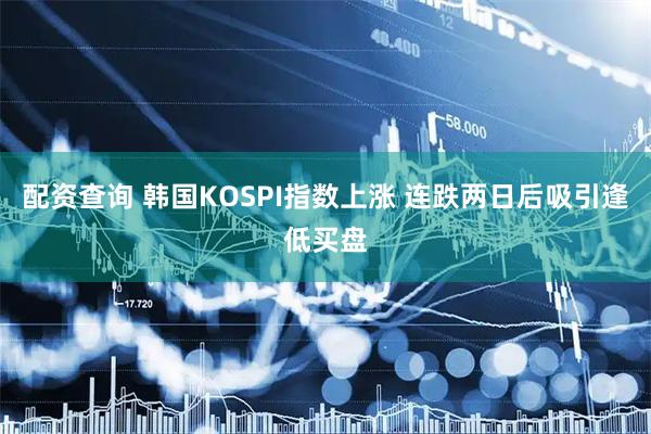 配资查询 韩国KOSPI指数上涨 连跌两日后吸引逢低买盘
