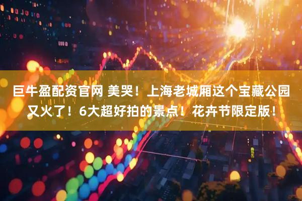 巨牛盈配资官网 美哭！上海老城厢这个宝藏公园又火了！6大超好拍的景点！花卉节限定版！